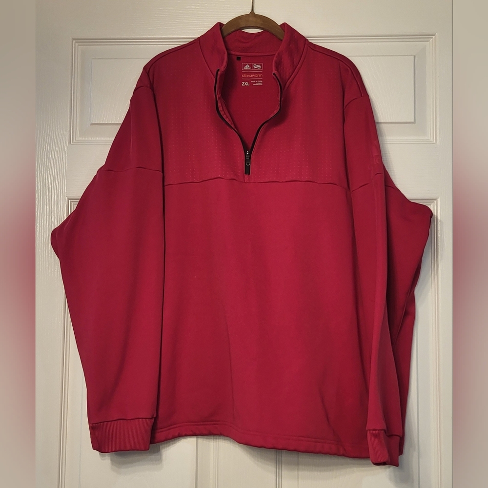 Men's Red Adidas Climawarm Golf Pull Over Size 2XL